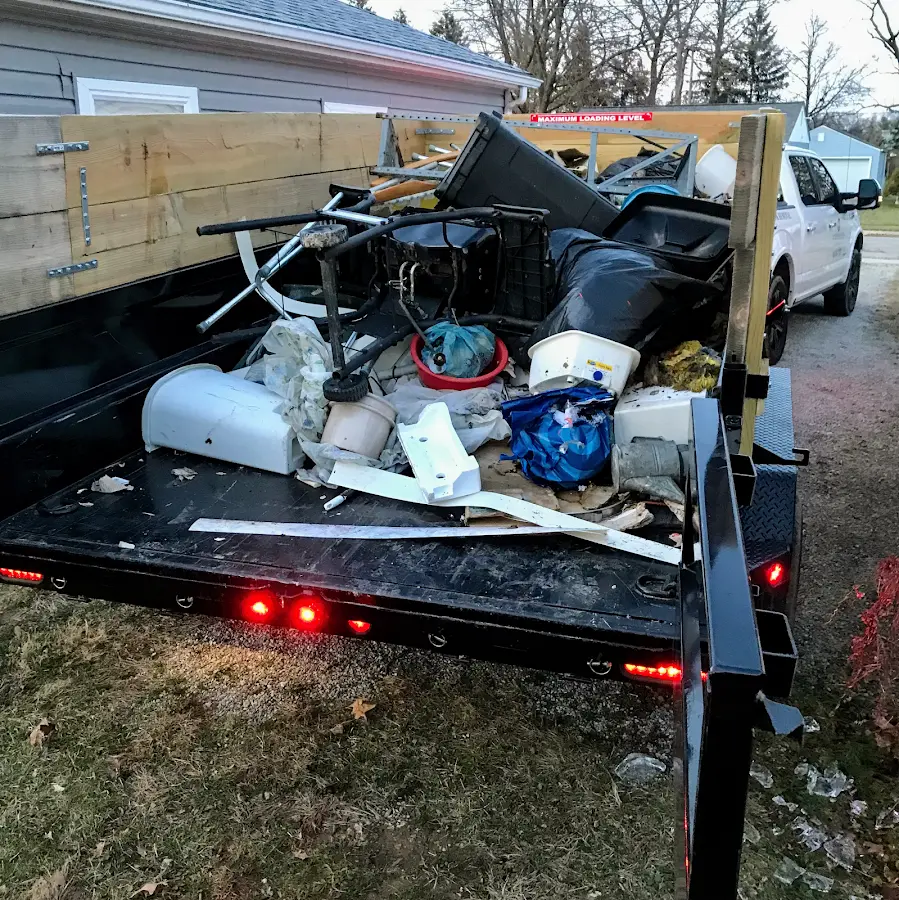 Roll-off dumpster delivered to a residential driveway in La Mirada